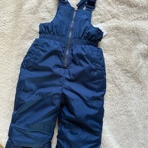 Kids 12m Navy Blue Snow Bib